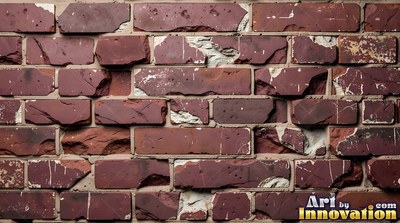 Salmon pink brick laid in a neat stack bond grid, soft even light across the wall