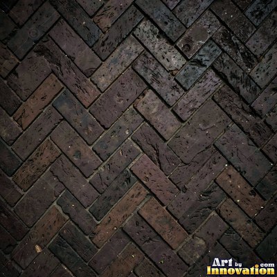 Weathered red brick wall with chipped corners and crumbling mortar, shot flat and evenly lit