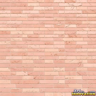 Weathered red brick wall with chipped corners and crumbling mortar, shot flat and evenly lit
