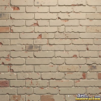 Painted charcoal brick with the paint worn off the edges, a full frame wall texture