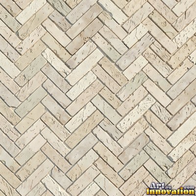 Basket weave brick paving in alternating pairs, a flat full frame surface
