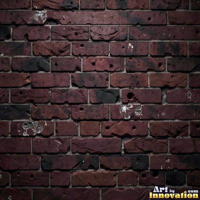 Painted charcoal brick with the paint worn off the edges, a full frame wall texture