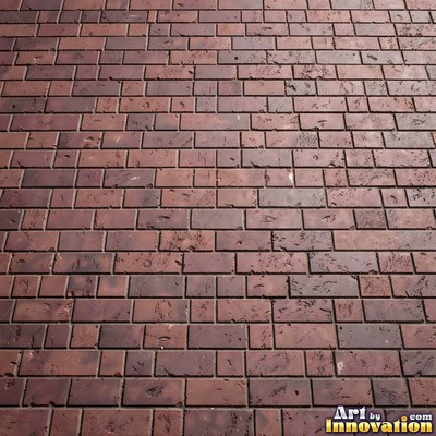 Basket weave brick paving in alternating pairs, a flat full frame surface