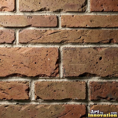 Salmon pink brick laid in a neat stack bond grid, soft even light across the wall