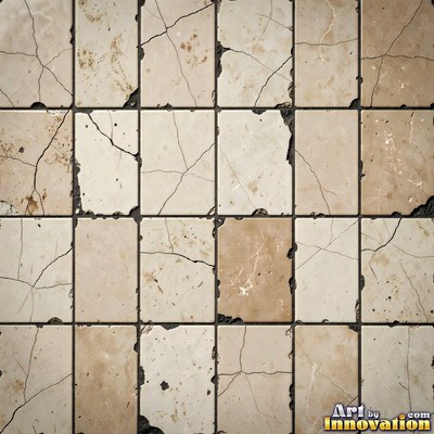 Crackle glazed tiles with a fine web of crazing in deep wine red