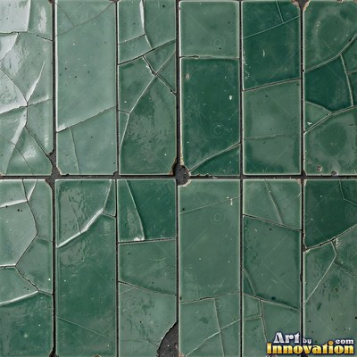 Charcoal glazed rectangular tiles laid in a herringbone pattern, flat front view