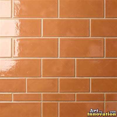 Crackle glazed tiles with a fine web of crazing in deep wine red