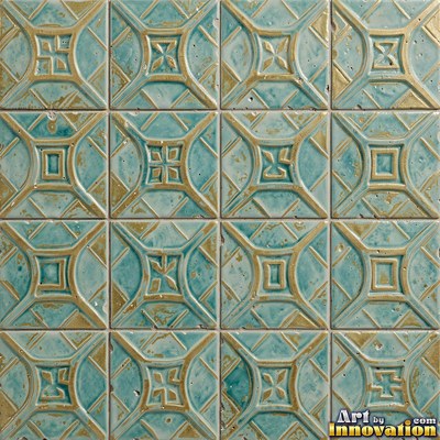 Charcoal glazed rectangular tiles laid in a herringbone pattern, flat front view