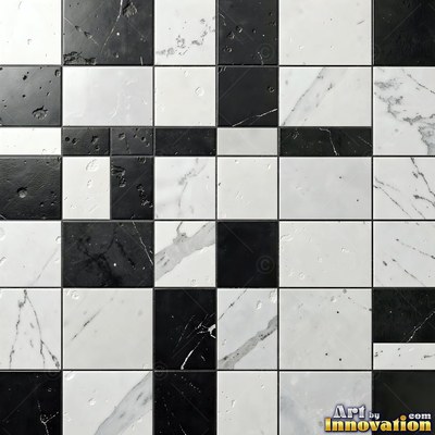 Crackle glazed tiles with a fine web of crazing in deep wine red