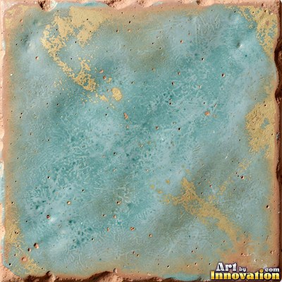 Matte sage green terracotta tiles with soft worn edges under even daylight