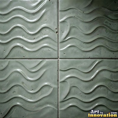 Charcoal glazed rectangular tiles laid in a herringbone pattern, flat front view