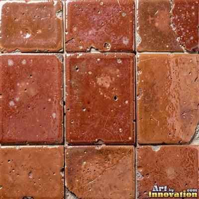 Matte sage green terracotta tiles with soft worn edges under even daylight