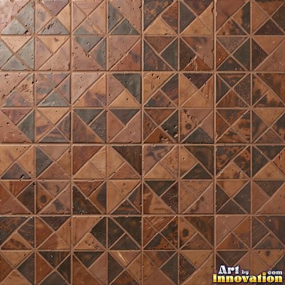Charcoal glazed rectangular tiles laid in a herringbone pattern, flat front view