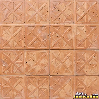 Charcoal glazed rectangular tiles laid in a herringbone pattern, flat front view