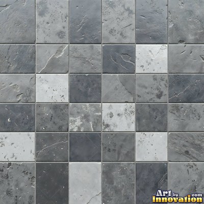 Charcoal glazed rectangular tiles laid in a herringbone pattern, flat front view