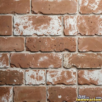 Old chipped yellow tiles with darkened grout lines filling the frame