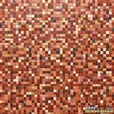 Roman style stone mosaic with a border pattern in whitewashed tones