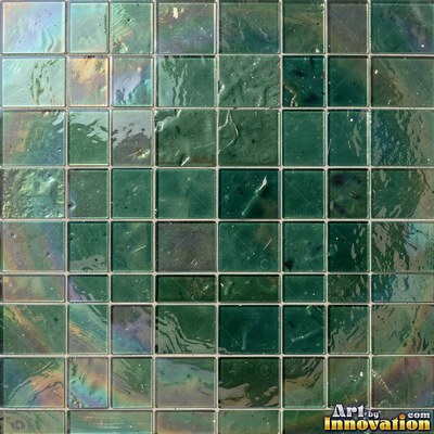 Sage green penny round mosaic tiles packed edge to edge