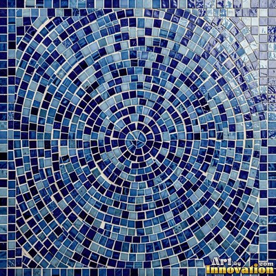 Sage green penny round mosaic tiles packed edge to edge