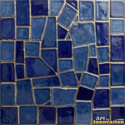 Moorish star pattern mosaic in emerald green glaze, a full frame tile texture