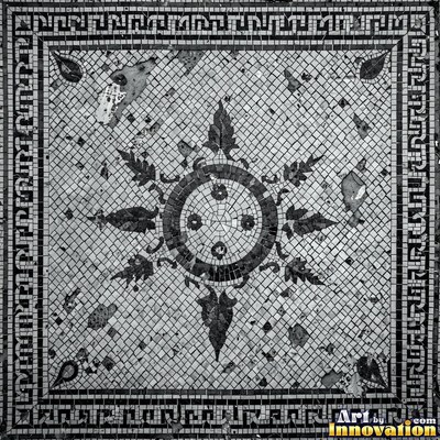 Moorish star pattern mosaic in emerald green glaze, a full frame tile texture