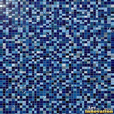 Roman style stone mosaic with a border pattern in whitewashed tones