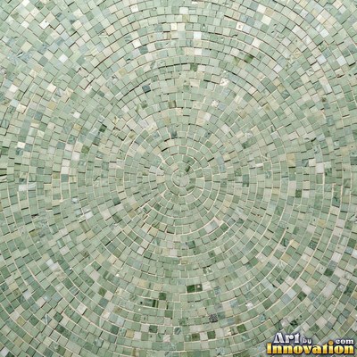Moorish star pattern mosaic in emerald green glaze, a full frame tile texture