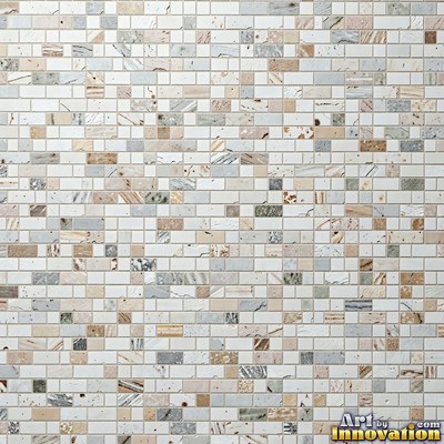 Sage green penny round mosaic tiles packed edge to edge