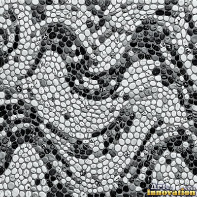 Sage green penny round mosaic tiles packed edge to edge