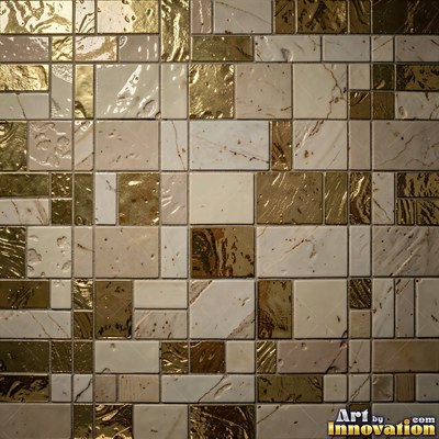 Sage green penny round mosaic tiles packed edge to edge