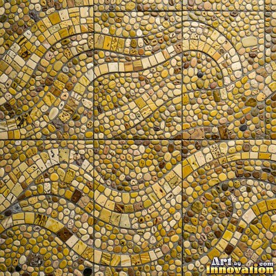 Moorish star pattern mosaic in emerald green glaze, a full frame tile texture