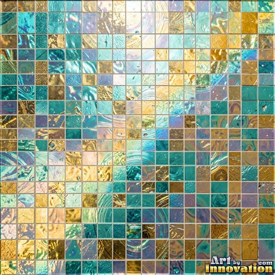 Moorish star pattern mosaic in emerald green glaze, a full frame tile texture