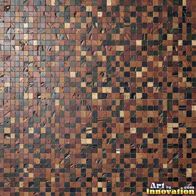 Roman style stone mosaic with a border pattern in whitewashed tones
