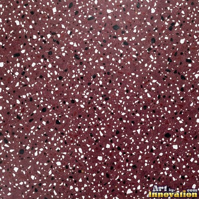 Black and white terrazzo flecked with mother of pearl, evenly lit
