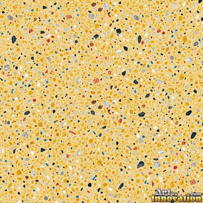 Black and white terrazzo flecked with mother of pearl, evenly lit