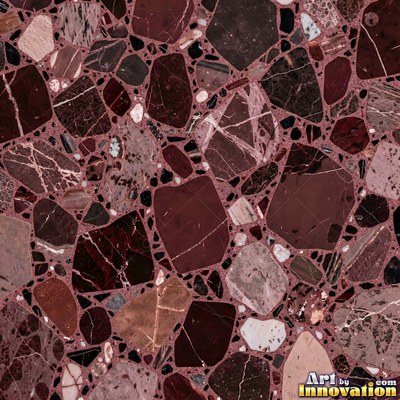Minimal terrazzo with sparse chips on a smooth warm yellow base