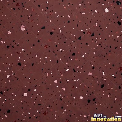 Black and white terrazzo flecked with mother of pearl, evenly lit