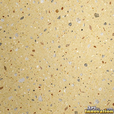 Black and white terrazzo flecked with mother of pearl, evenly lit