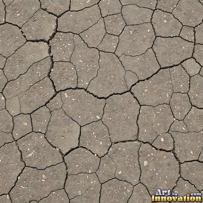 Wet asphalt glistening with small puddles in a greenish gray tone