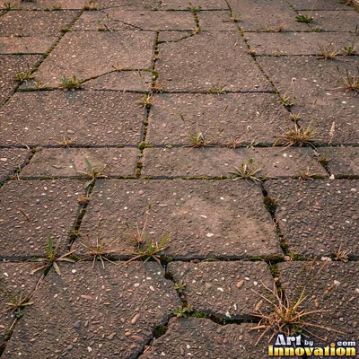 Fresh light gray asphalt with fine gravel texture, flat overhead view