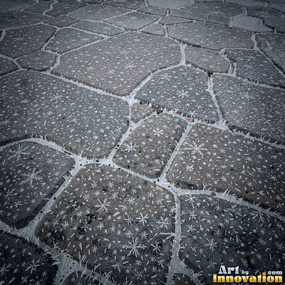 Fresh light gray asphalt with fine gravel texture, flat overhead view