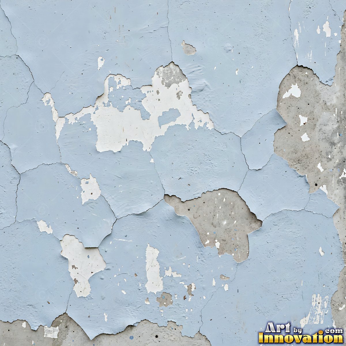 Grungy beige wall splattered with old paint drips, shot flat and even