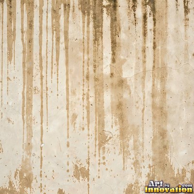 Old blue gray wall built up in layers of patched plaster and paint