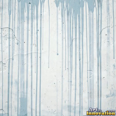 Grungy beige wall splattered with old paint drips, shot flat and even