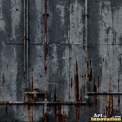 Grungy beige wall splattered with old paint drips, shot flat and even