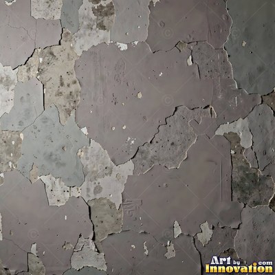 Grungy beige wall splattered with old paint drips, shot flat and even