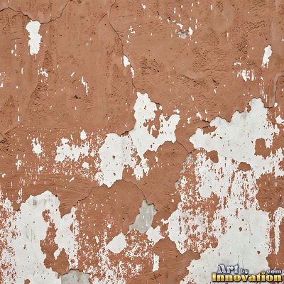Blackened grunge wall with dried paint splatter filling the frame