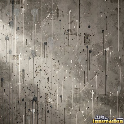 Old blue gray wall built up in layers of patched plaster and paint