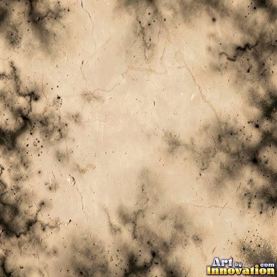 Grungy beige wall splattered with old paint drips, shot flat and even