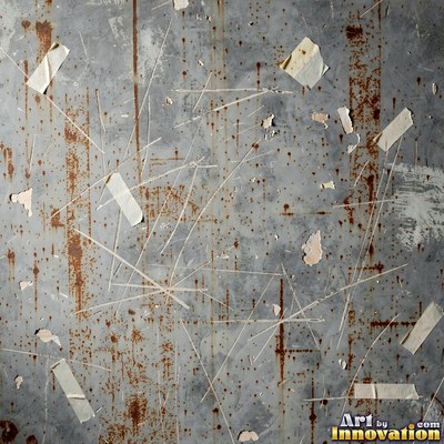 Blackened grunge wall with dried paint splatter filling the frame